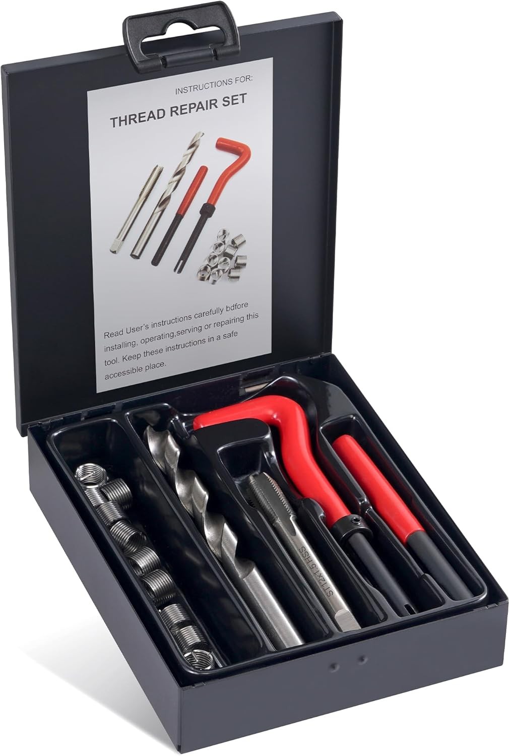 Kolvoii M12X1.5 Thread Repair Kit, Metric Helicoil Kit