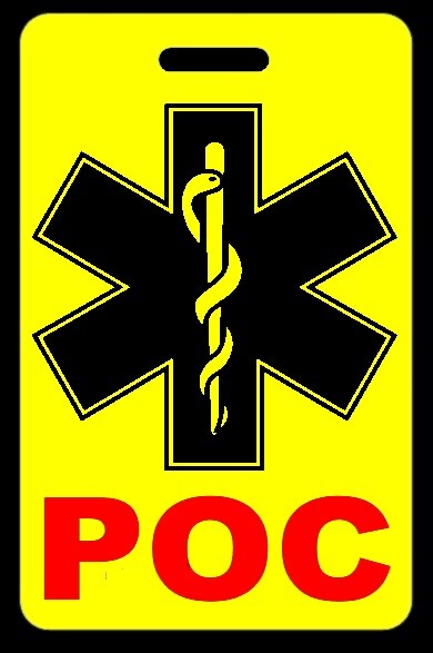 Safety Yellow POC Bag Tag
