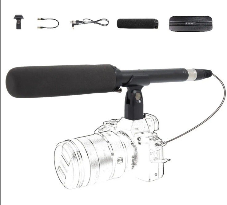 SYNCO MIC-D1 Hyper Cardioid Condenser Shotgun Broadcast Microphone For Camera