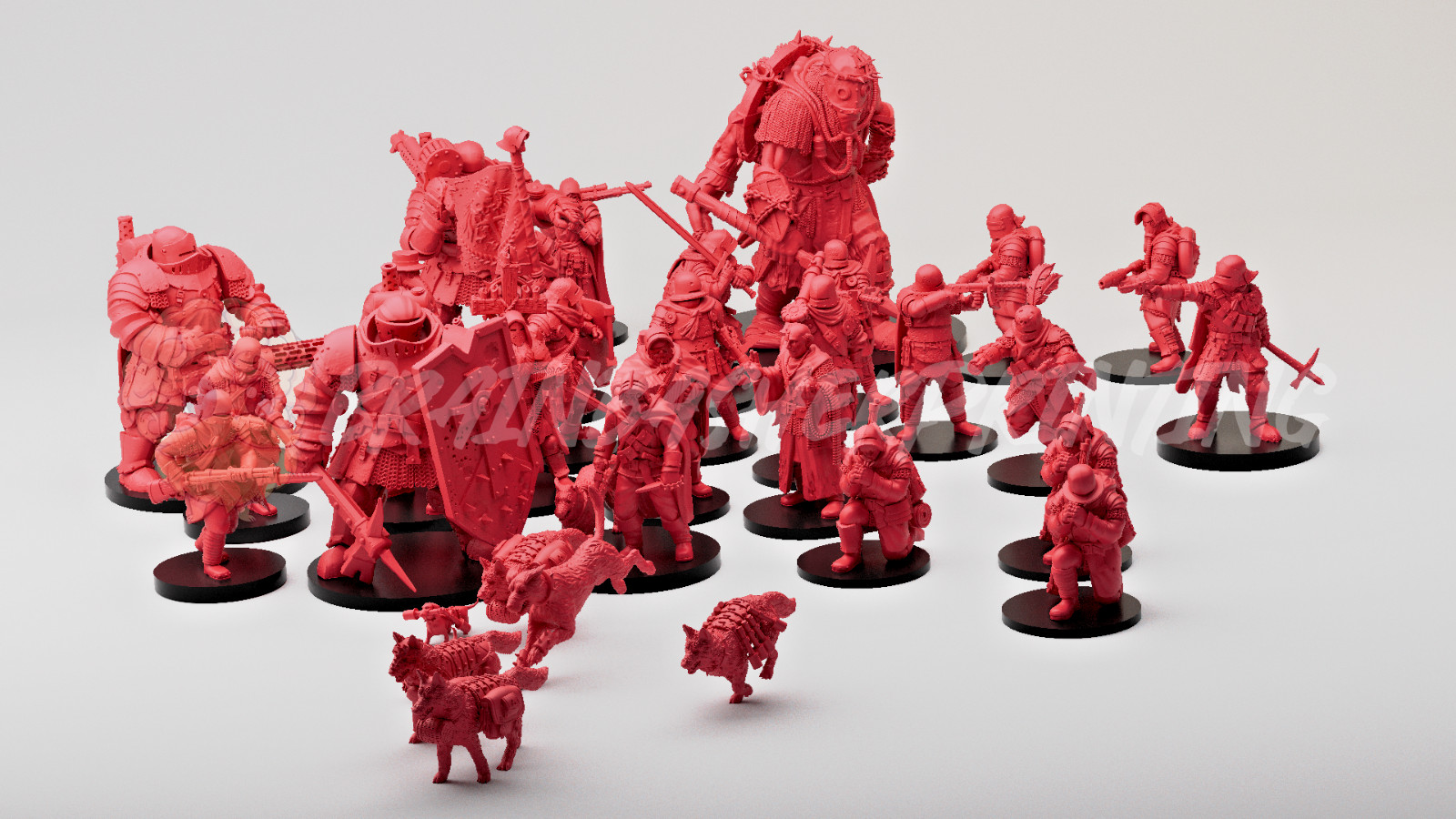 Red Brigade   Compatible with Trench Crusade | 32mm | Print on Demand