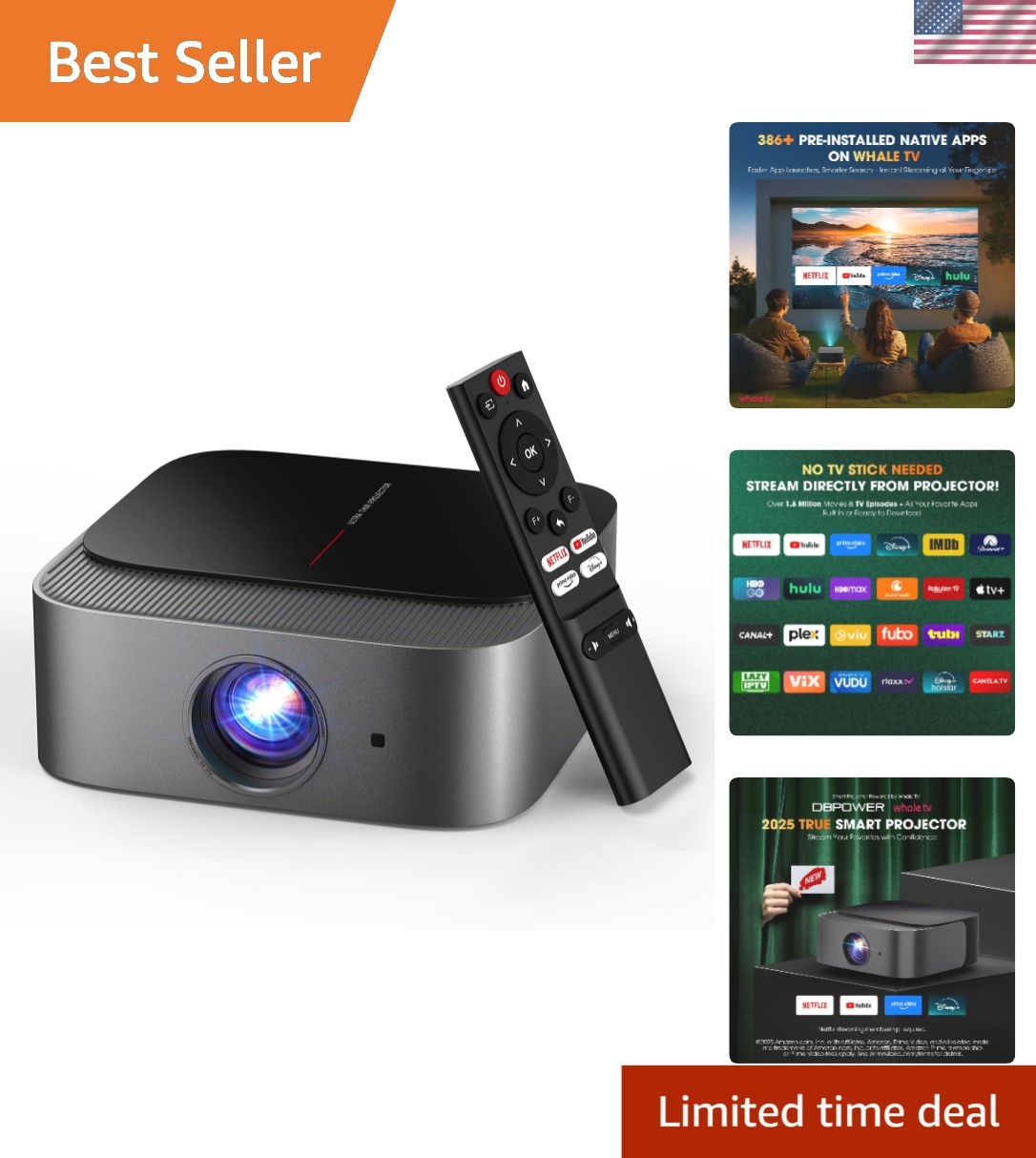 E2 Mini Projector 4K | Built-in WiFi 6 & Bluetooth 5.2 for Streaming Bliss