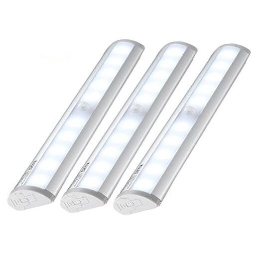 10-led Motion Auto Sensing LED Light, Battery Powered DIY Stick-on Under