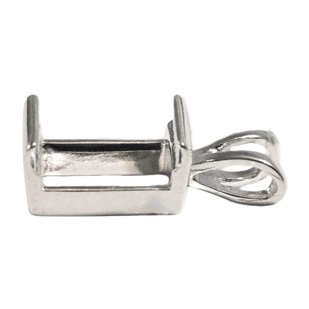 Solid Sterling Silver 10mm Tourmaline Setting (Extra Deep) Pendant