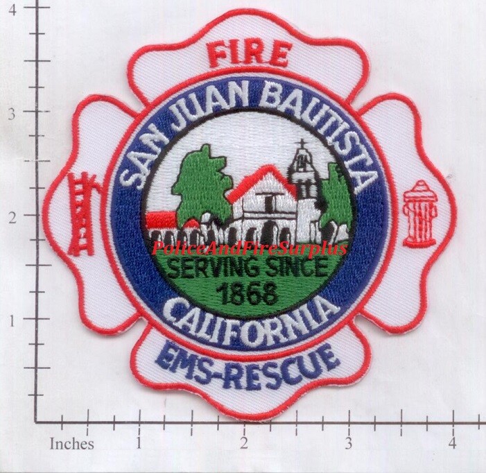 California - San Juan Bautista Fire EMS Rescue CA Fire Dept Patch