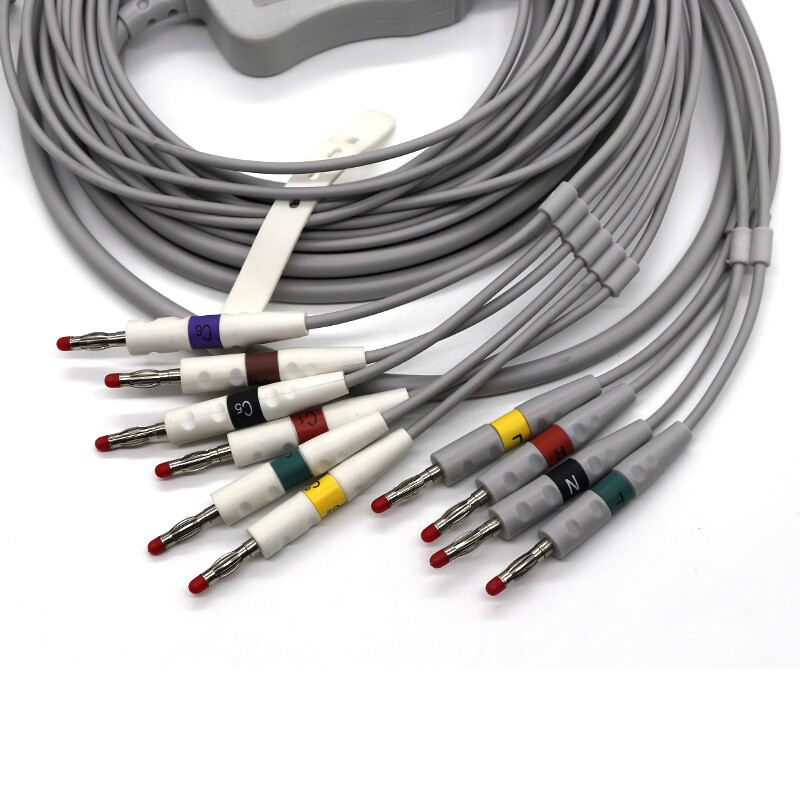 Fit For BURDICK 10Lead ECG/EKG Cable AHA Banana4.0 FDA Approved, EK10 E350 ELITE