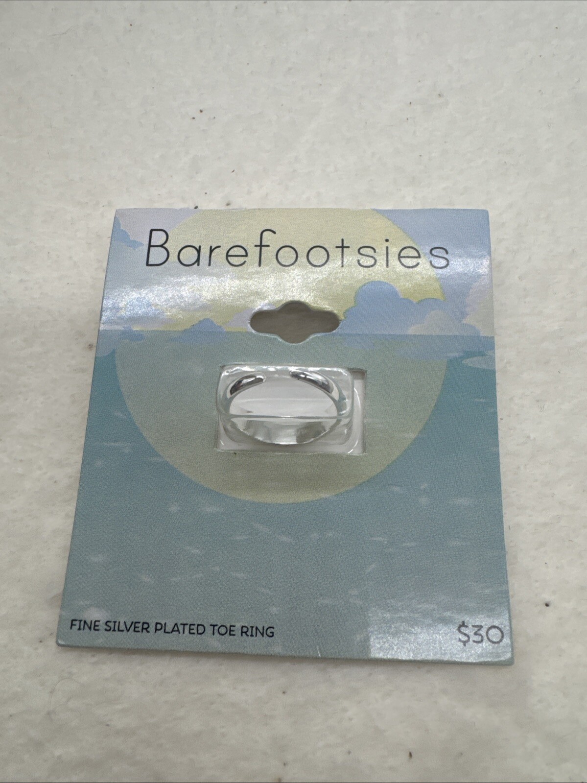 Barefootsies Fine Silver Plated Toe Ring NWT @ $30