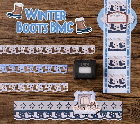 Creative Memories "Winter Boots" Border Maker Cartridge for Border System - NEW!