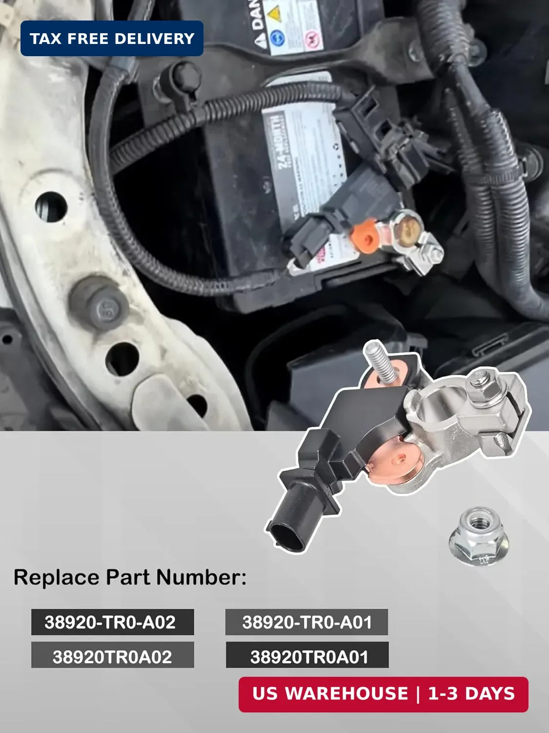 38920-TR0-A02 Battery Current Sensor Compatible with 2012 2013 2014 2015 Honda C