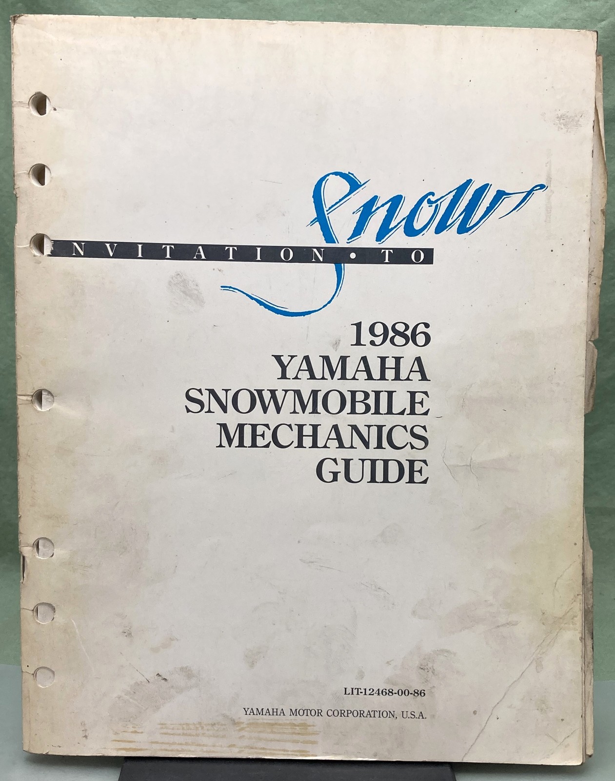 Genuine Yamaha LIT-12468-00-86 Snowmobile Mechanics Guide 1986