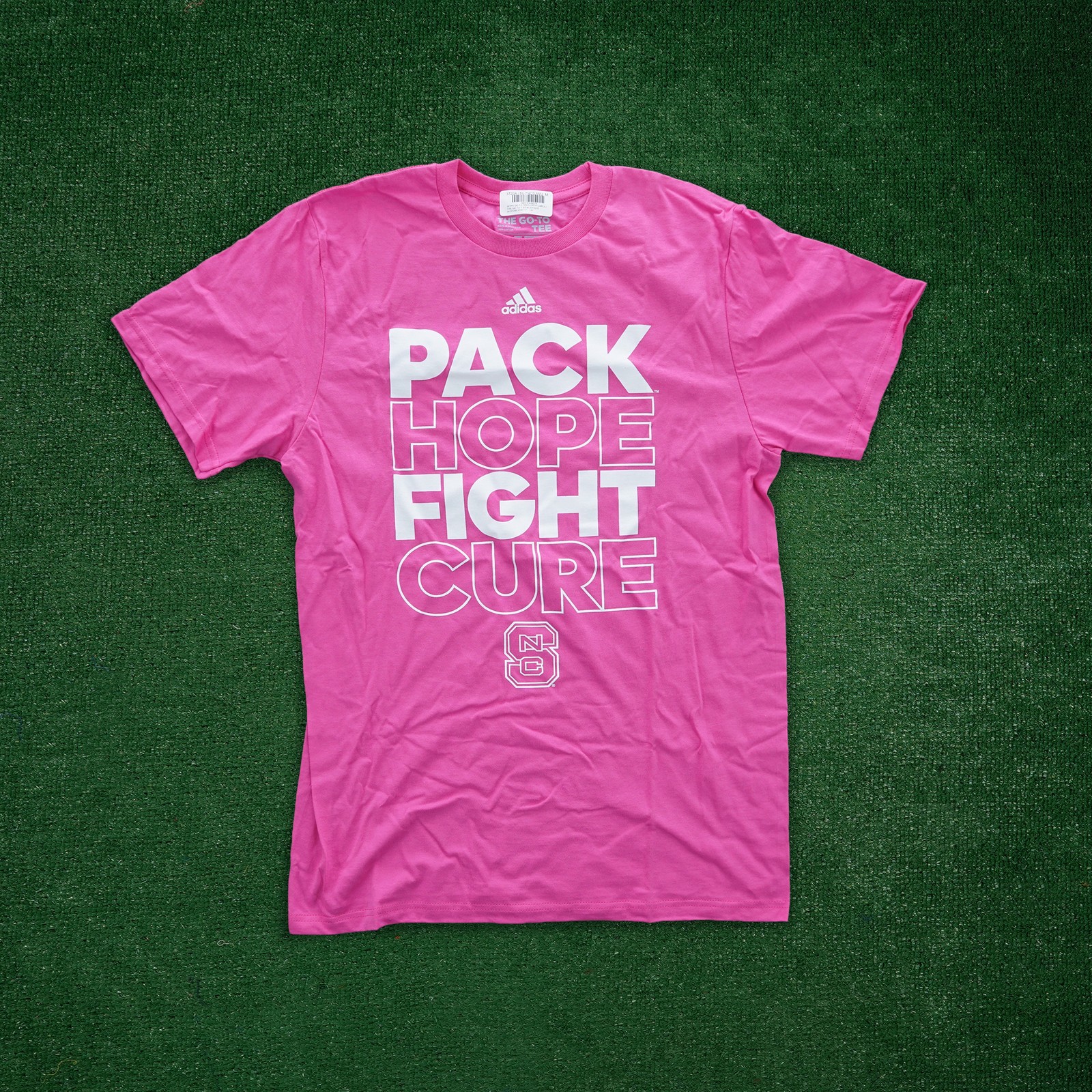 NC State Wolfpack NCAA Adidas Men's Breast Cancer Awareness Pink T-Shirt