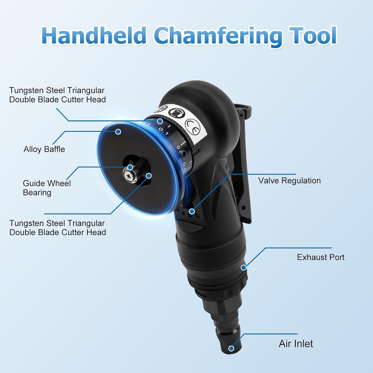 Mini Pneumatic Chamfering Tool Handheld,45 Degree Tile Chamfering Tool Handh....