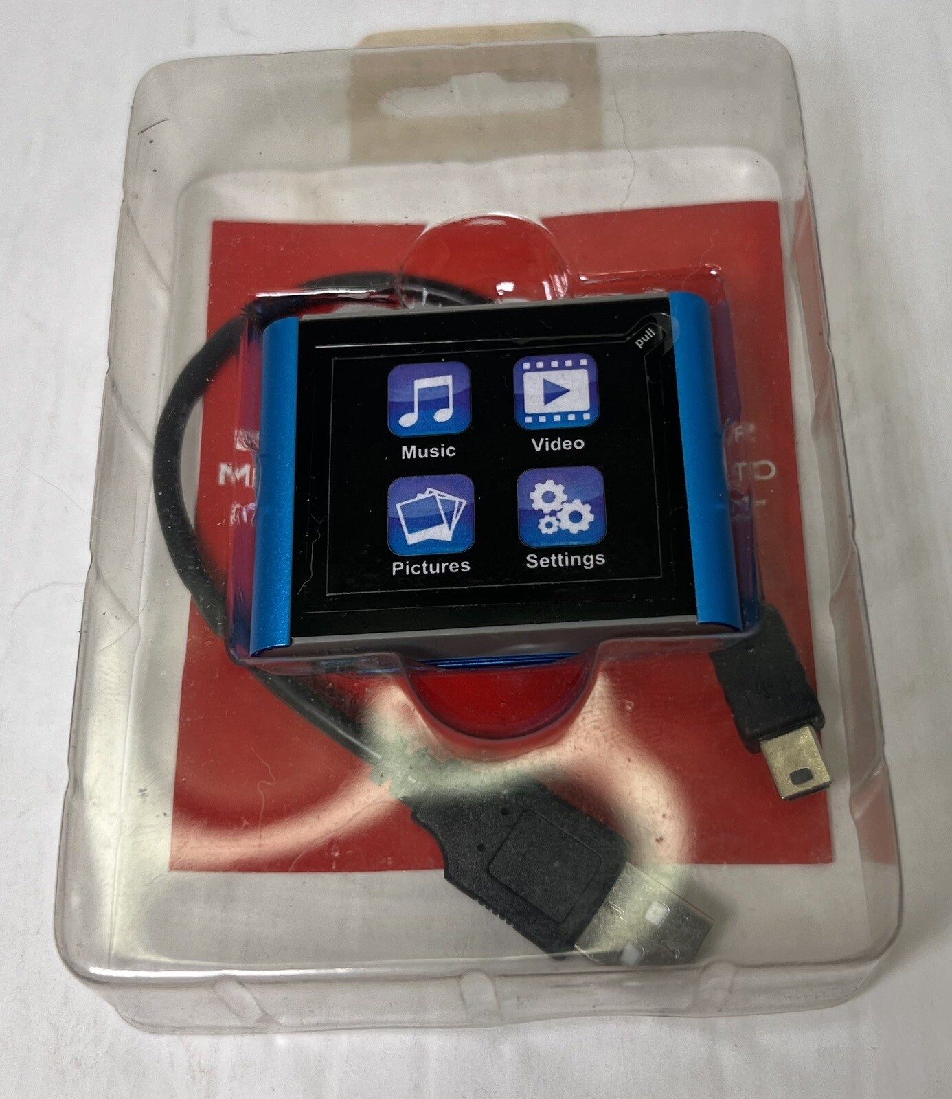 New Eclipse V180 PORTABLE MEDIA PLAYER 8GB MP3  Blue