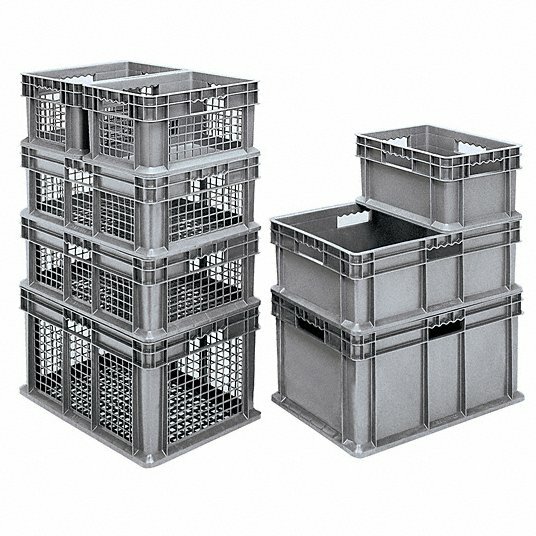 AKRO MILS Straight Wall Containers Gray, ALL SIZES 1 PRICE  $10 PICK UP ONLY  !!