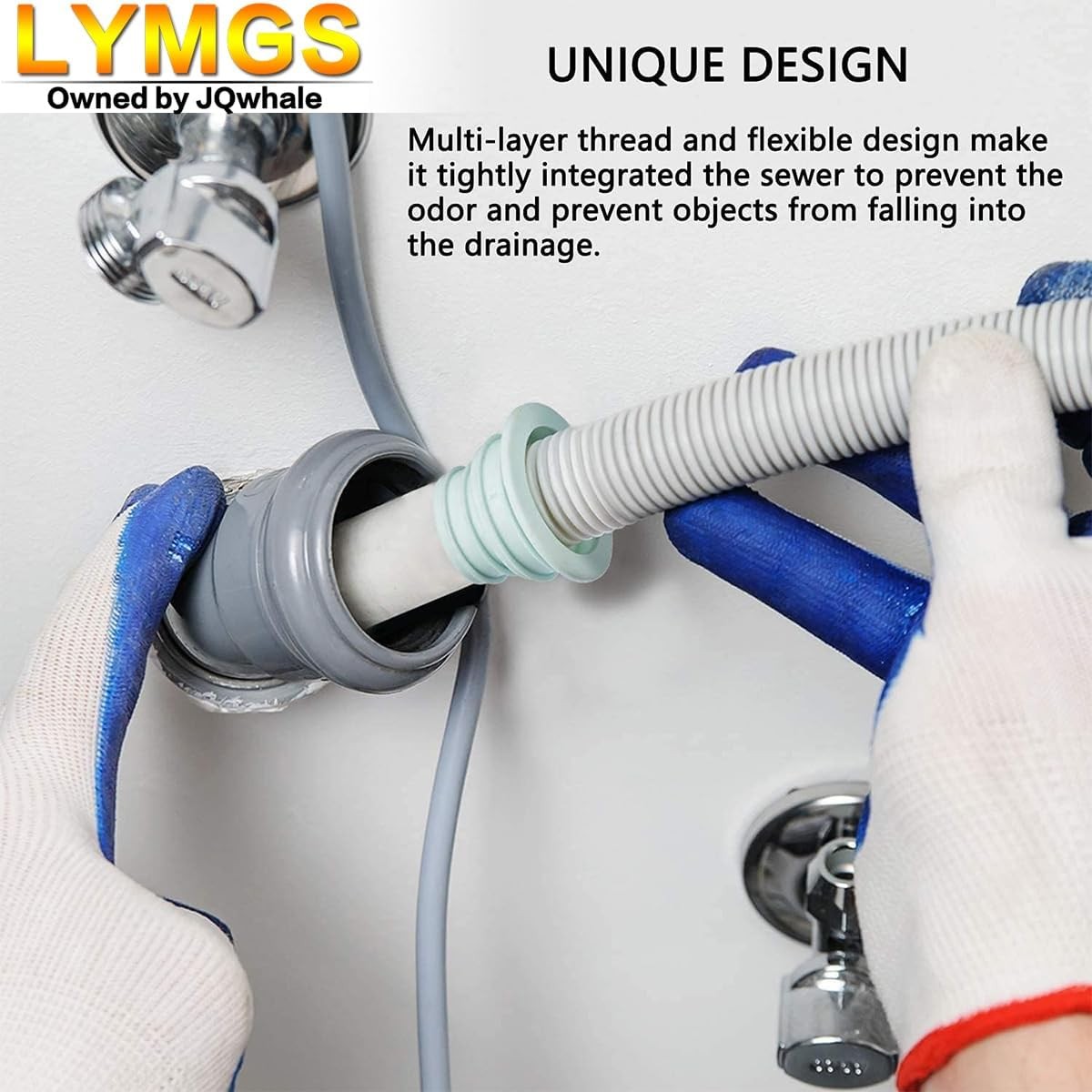 Universal Fit Drain Pipe Hose Silicone Plug, Washing Machine Blue,white,black
