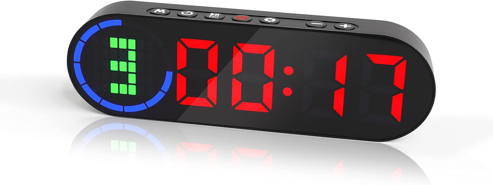 Portable Gym Timer for Home Gym Interval Timer for Workout with Time Progress...