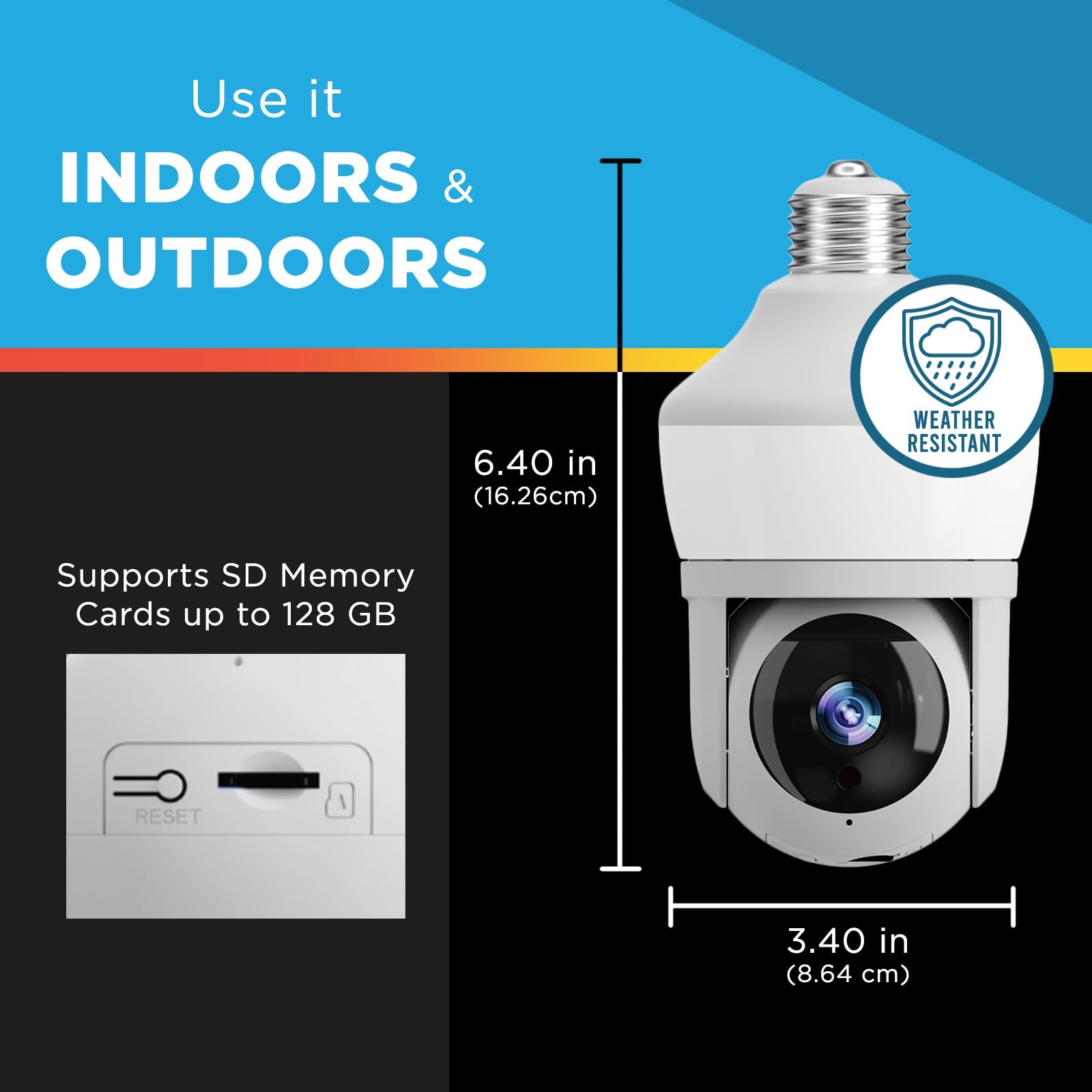 Sight Bulb Security Camera HD Video WiFi Camera Night Vision Motion Detection