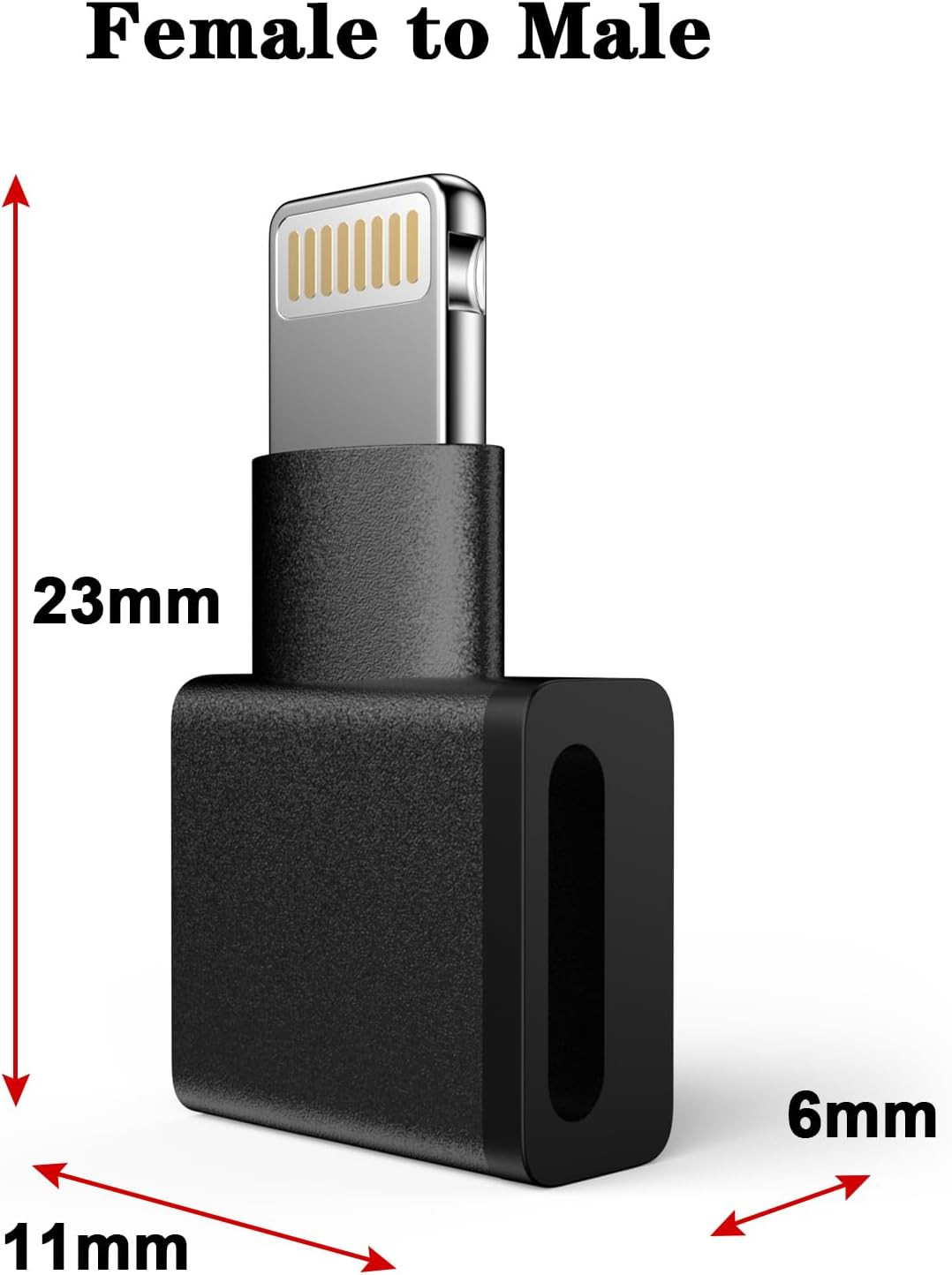[Apple Mfi Certified] 90Degree Lightning Extender Adapter for Iphone | 2 Pack Ip