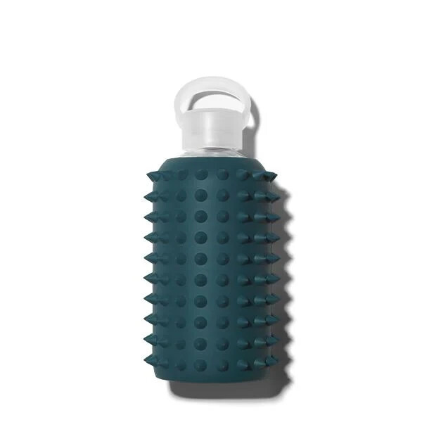 BKR Glass Water Bottle Spiked Atlas (Opaque Deep Atlantic Blue) 16oz/500ml