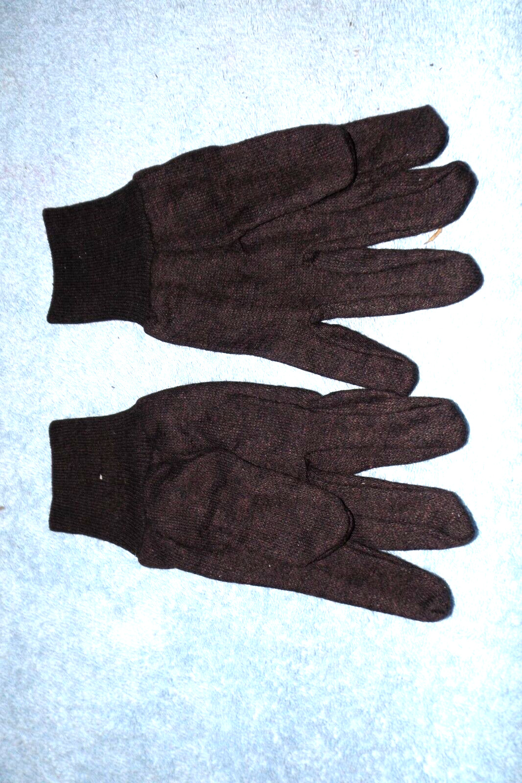 1 Pair Jersey Brown Cotton Work Gloves Size: LARGE for gardening, home,  repair