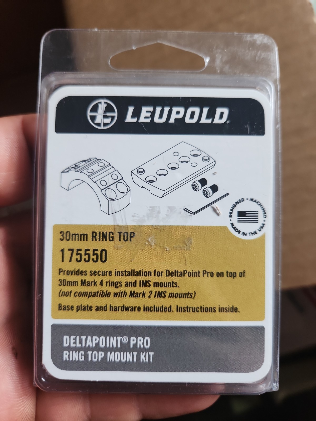 Leupold Deltapoint Pro 30mm Ring Top Mount Kit (175550)