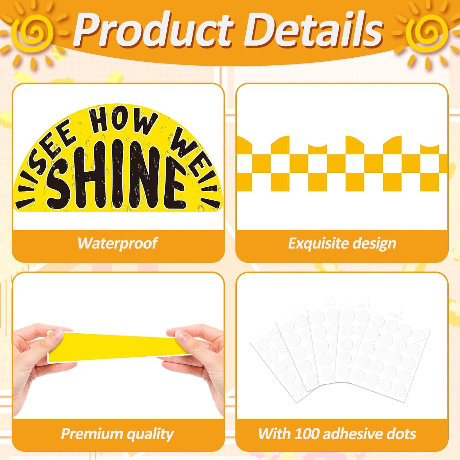 Summer Bulletin Board Set Classroom Affirmation Station Sunshine Decorations