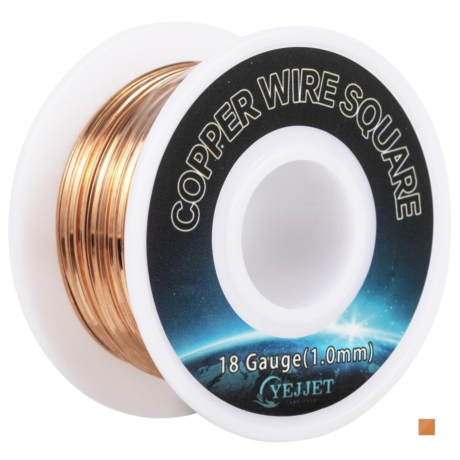 18 AWG Square Copper Wire - 1.0x1.0mm Jewelry Craft Wire, 30ft - Wire Wrappin