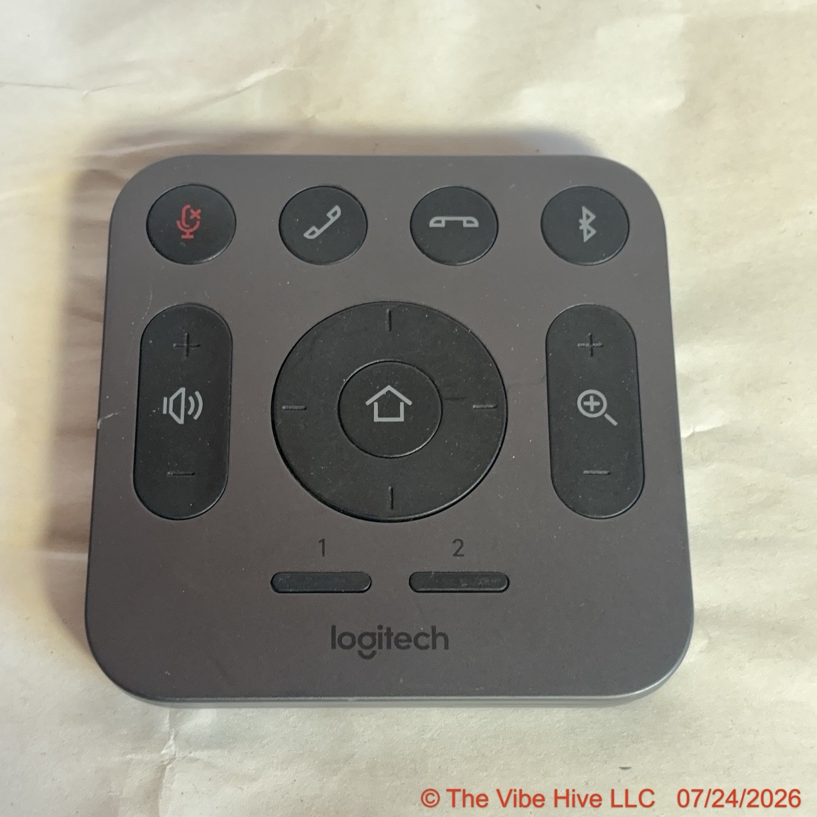 1X Logitech MeetUp CC4000e RF Remote – Radio Frequency, No IR For Conference Cam