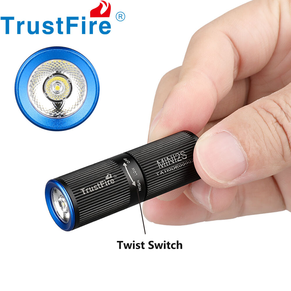 TrustFire Mini2s Keyring Mini Rechargeable LED Flashlight Torch Waterproof US