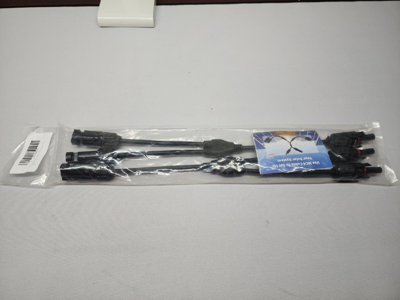 2x Solar Panel Y Branch Cable Connection Waterproof Adapter Connector Extension