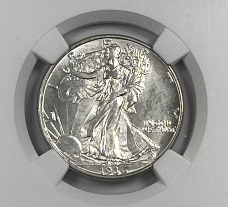 1936-D Walking Liberty Half Dollar NGC MS64