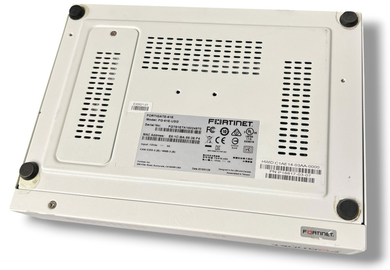 Fortinet FG-61E-USG Fortigate-61E Network Security Firewall Appliance - RESET!!