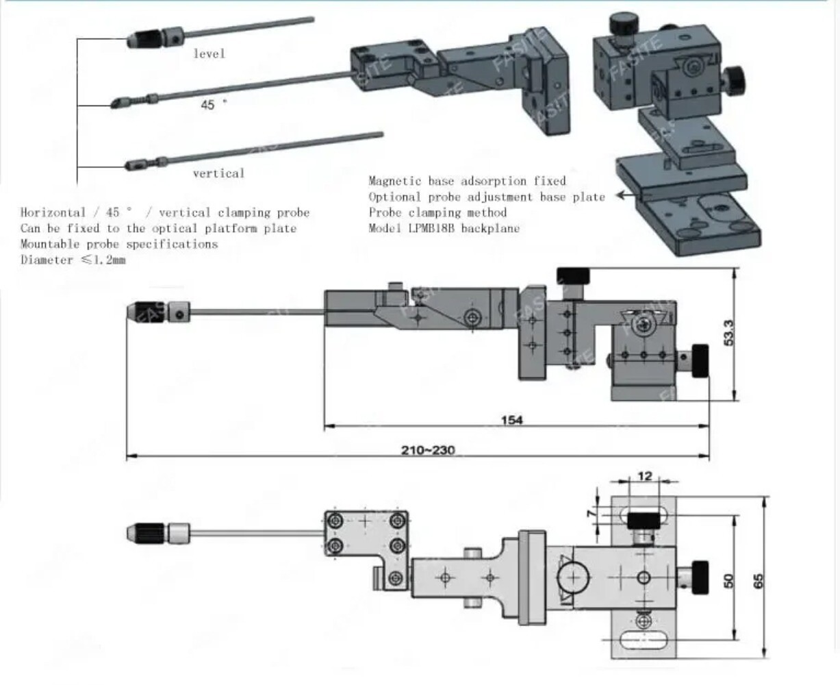 Optical Probe Table Precision Fine Adjustment Bracket Probe Adjustment Seat