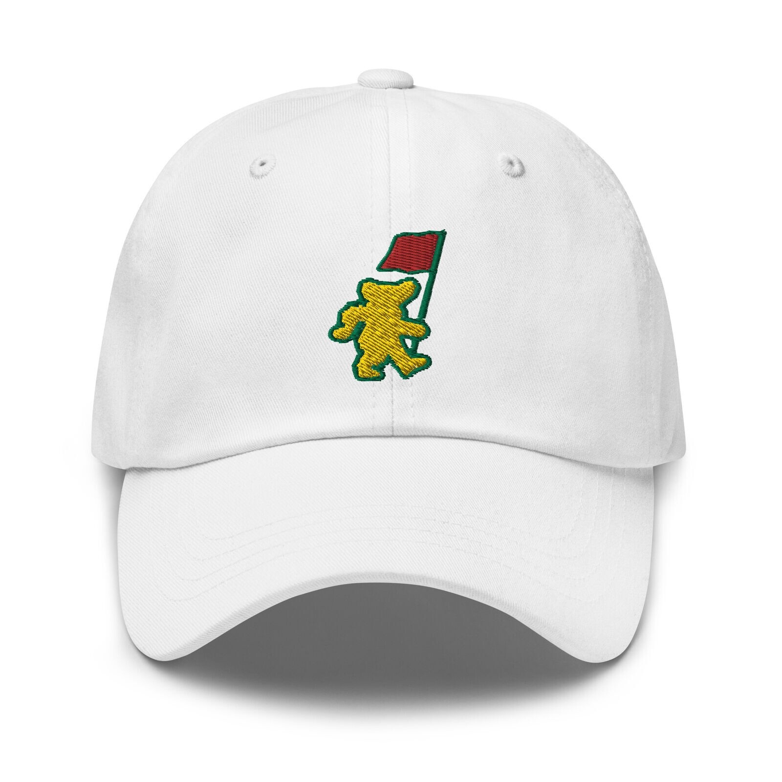 Grateful Dead Dancing Bear Masters Hat Dad hat Masters Augusta Cap Golf  White
