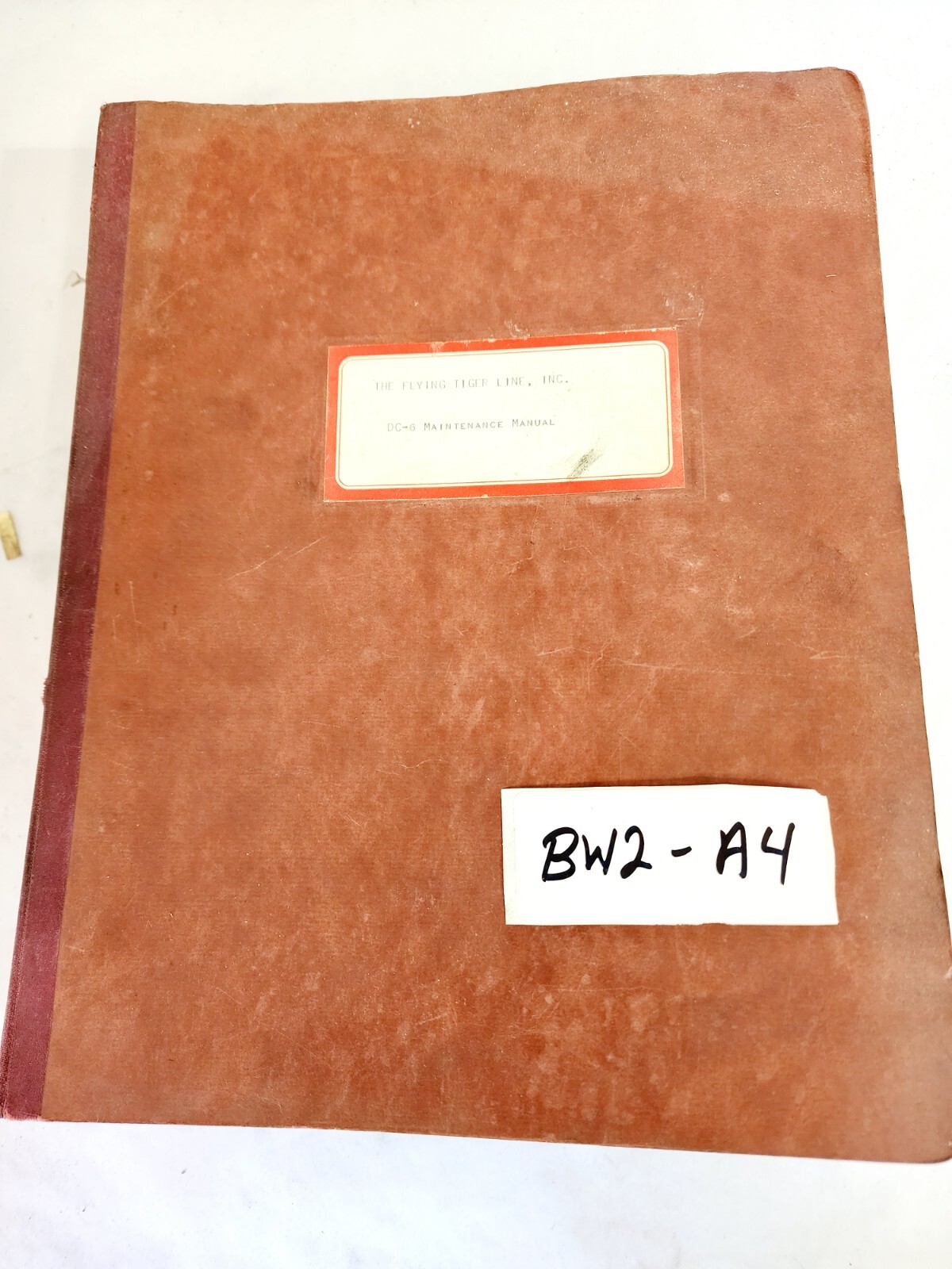 Flying Tiger Line DC6 DC-6 Airplane Maintenance Manual
