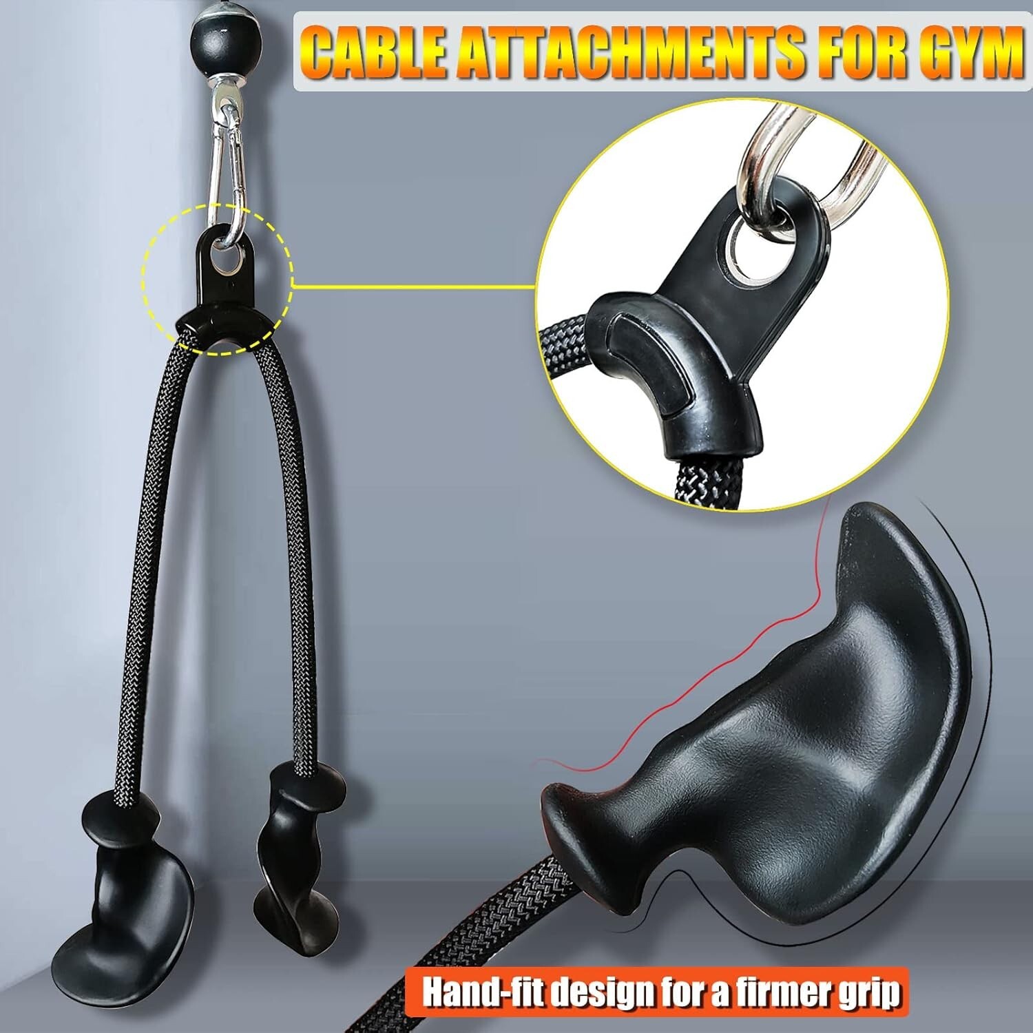 Ergonomic Triceps Rope Gym LAT Pull down Attachment Tricep Rope Cable Attachment