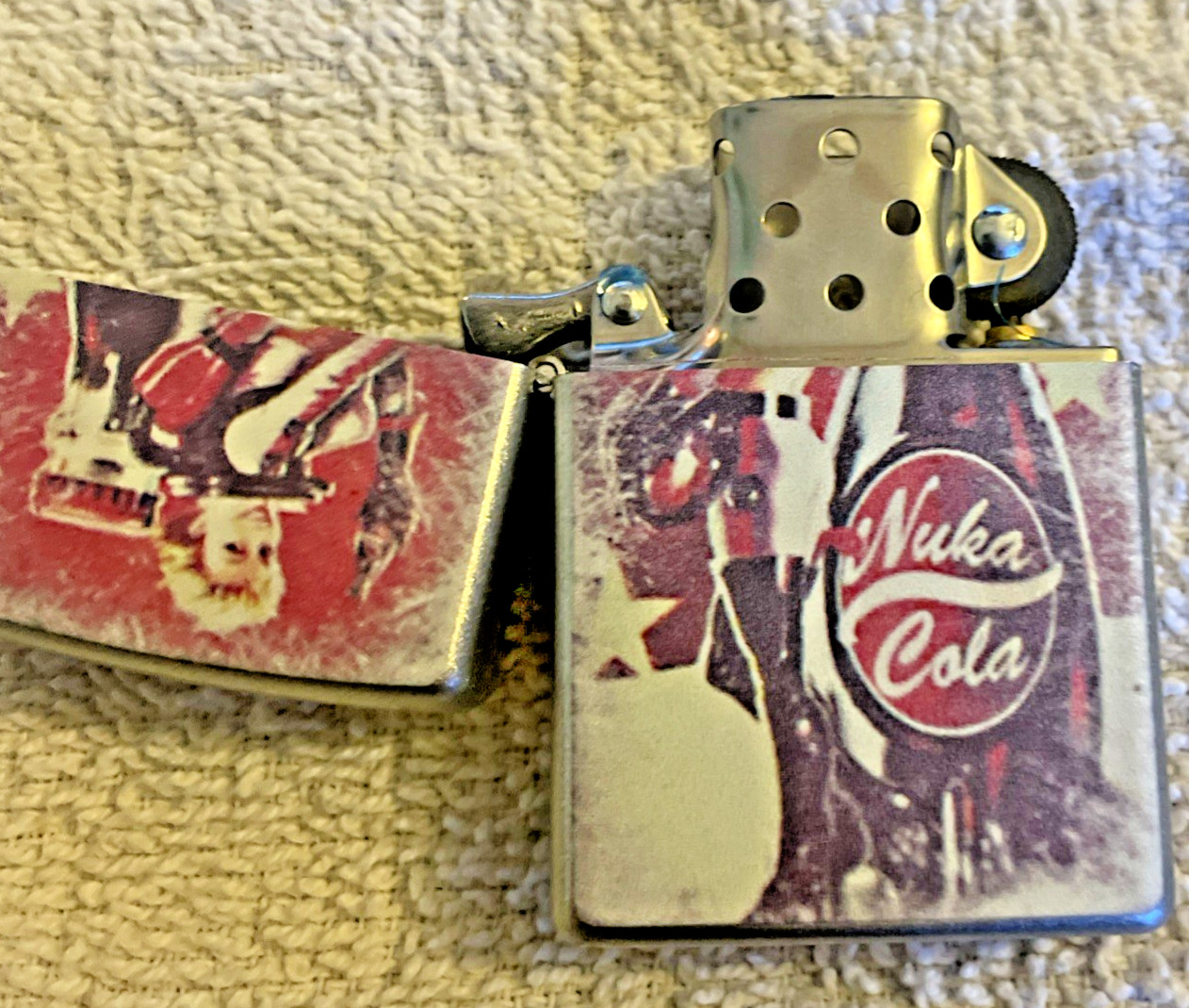 Used Wind Proof Nuka Cola Lighter Double Sided Never Used
