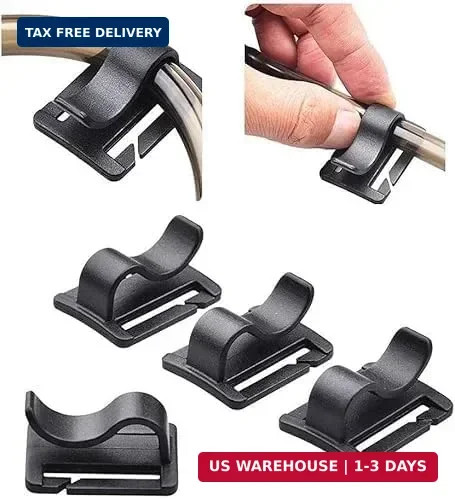 4pcs Black Water Bladder Tube Clips for Hydration Pack,Universal Hydration Pack