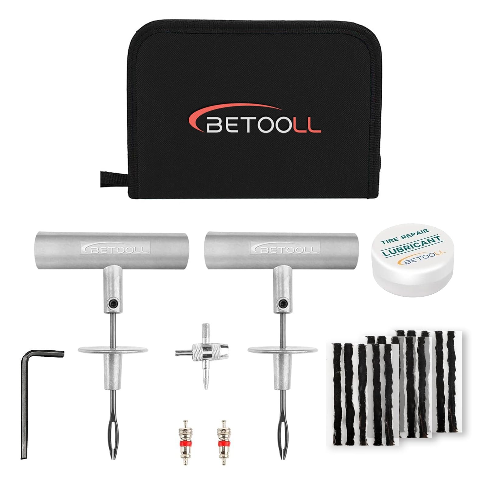 Heavy Duty Tire Repair Kit  24 Pcs Universal Flat Repair for Cars & Trucks