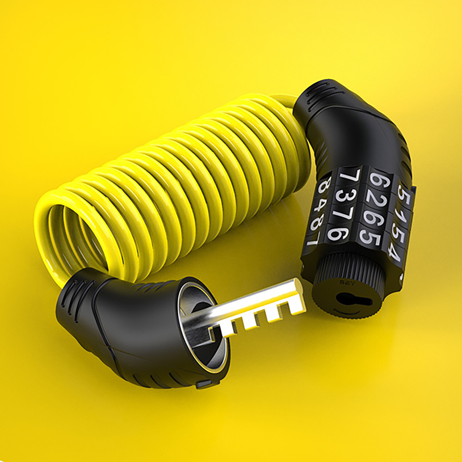 Four-digit Coded Cable Lock Combination Lock Portable Motorcycle Bicycle 1m Lock