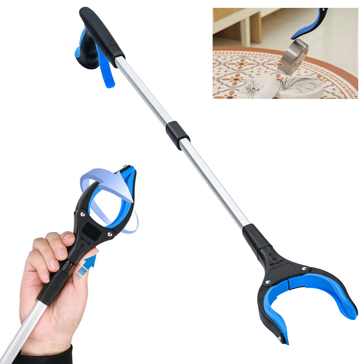 32" Grabbers for Elderly, Lightweight Extra Long Handy Trash Claw Grabber