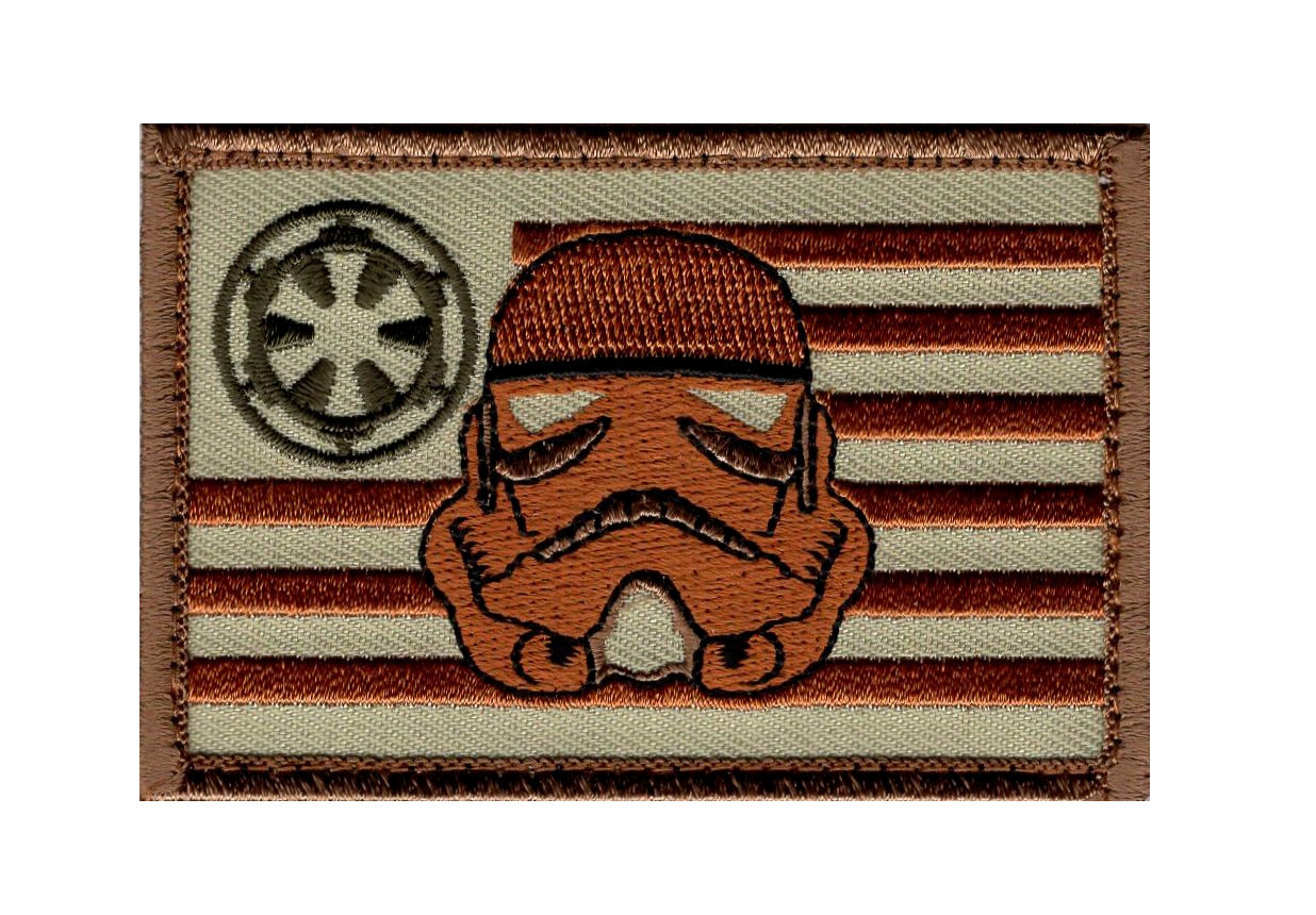 Stormtrooper USA Flag Rogue Hook Fastener Patch 3.0 X 2.0 -ST5
