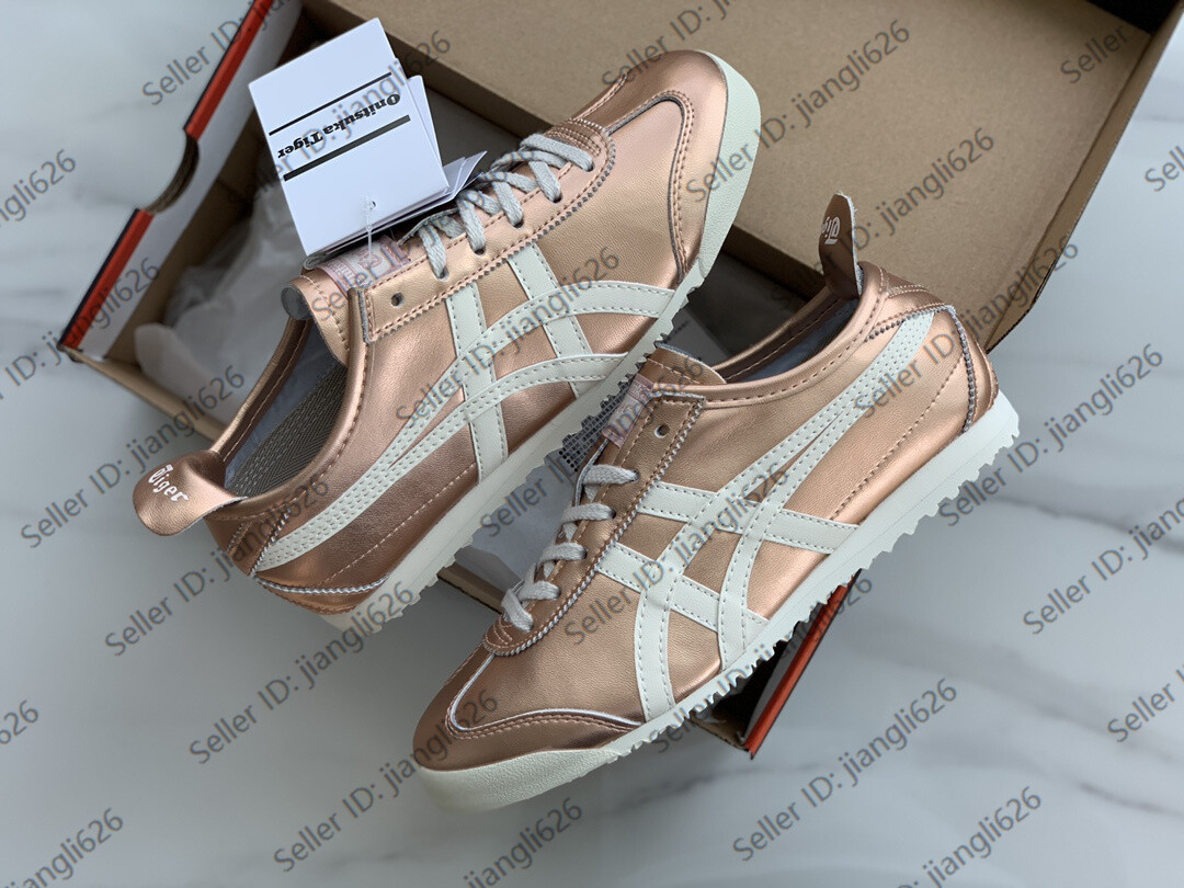 Rose Gold Onitsuka Tiger Mexico 66 Classic Shoes Fashion Sneakers for Women