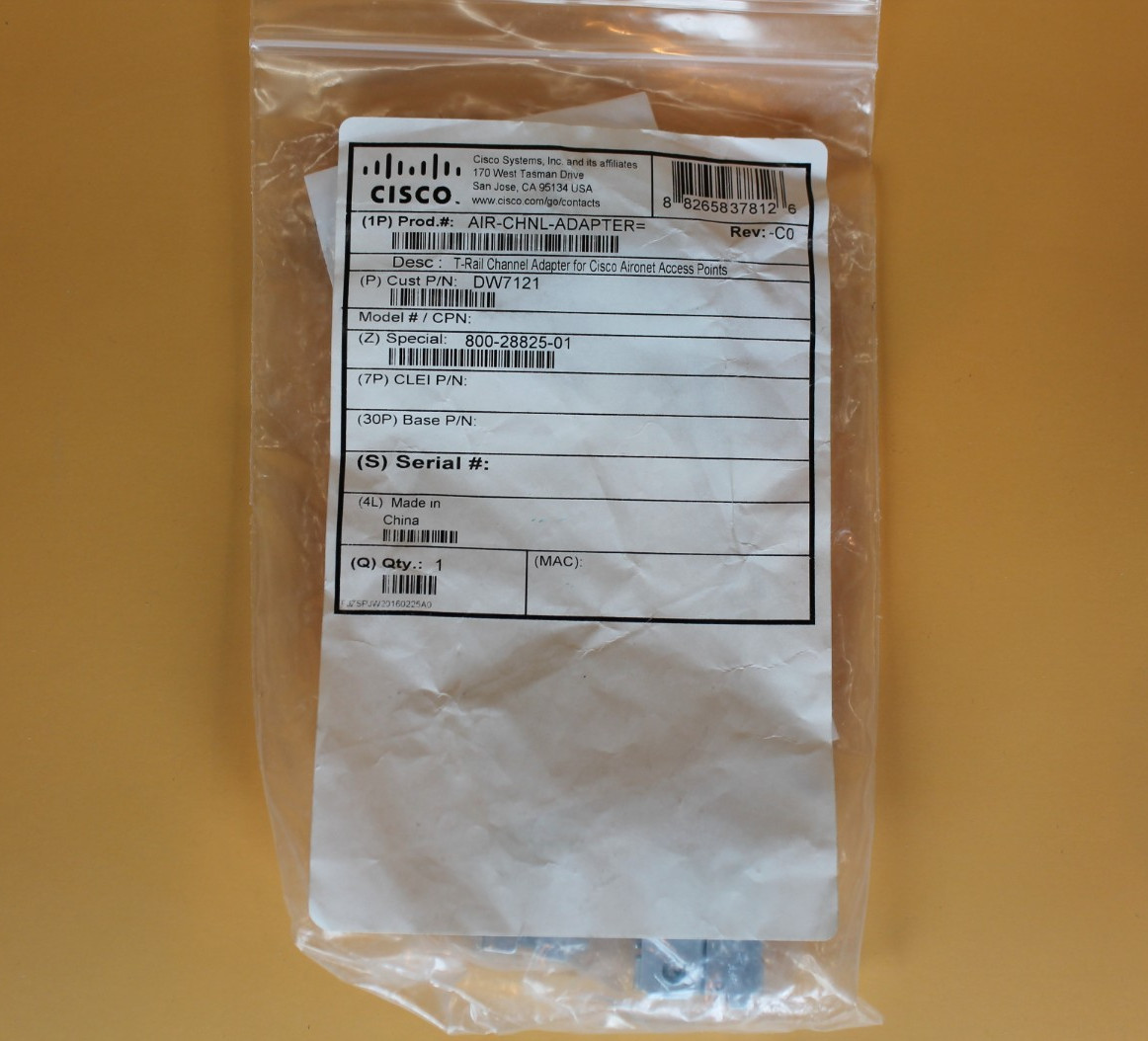 Cisco - Aironet - AIR-CHNL-ADAPTER= - T-Rail Channel Adapter - DW7121