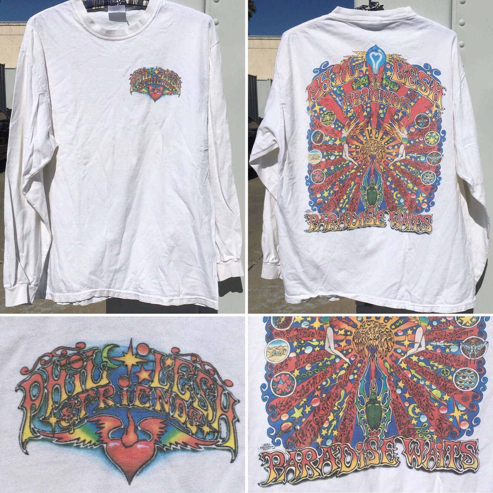 Vintage Phil Lesh & Friends Fall 2001 Paradise Waits T-Shirt Long Sleeve Size L