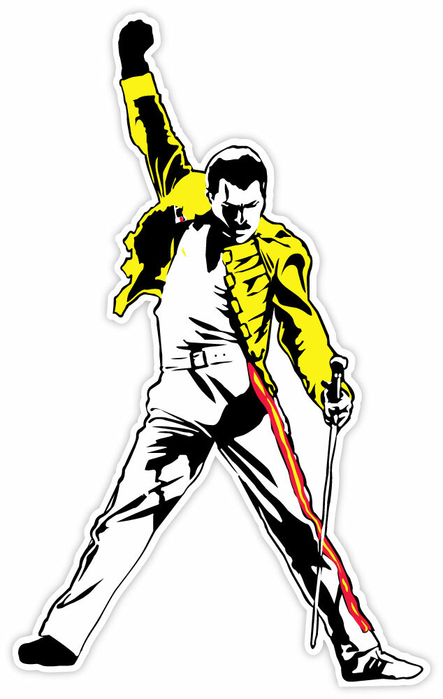 FREDDIE MERCURY performing sticker decal 3" x 5"