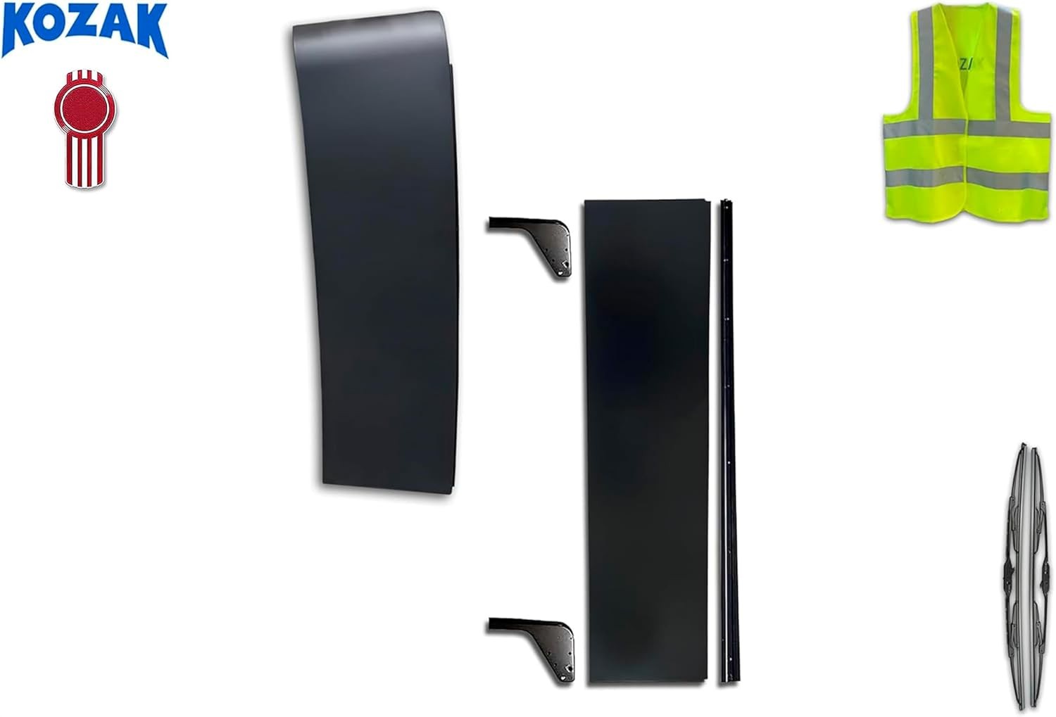 Plastic Cab Cabin Lower & Upper Fairing Left Compatible With Kenworth T680 2022+
