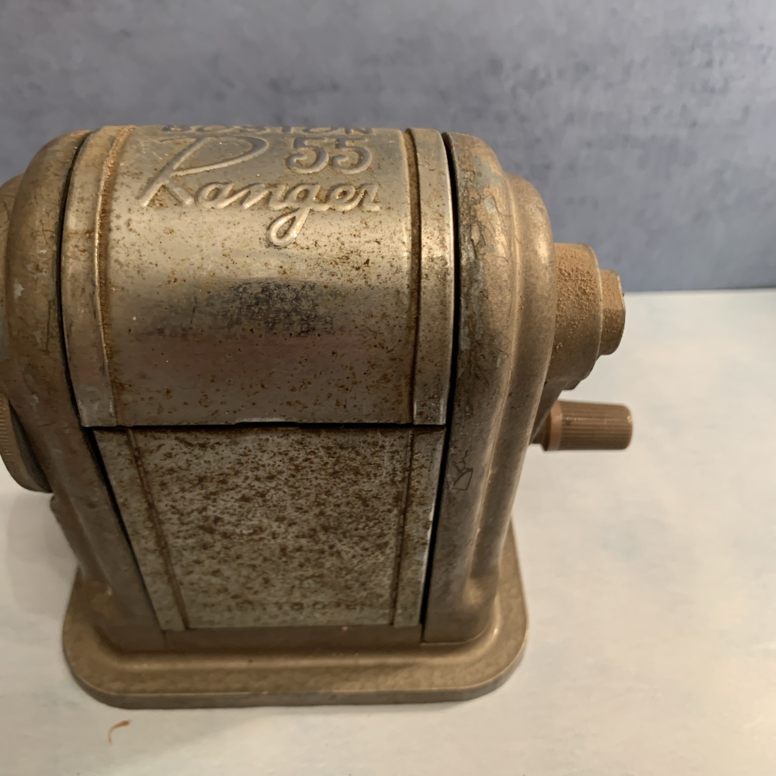 VTG BOSTON RANGER 55 6 Hole Adjustable Point Selector Pencil Sharpener Made USA