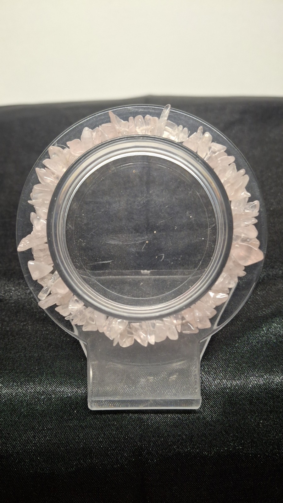 Rose Quartz Chip Bracelet Size 6  (BRC 50)