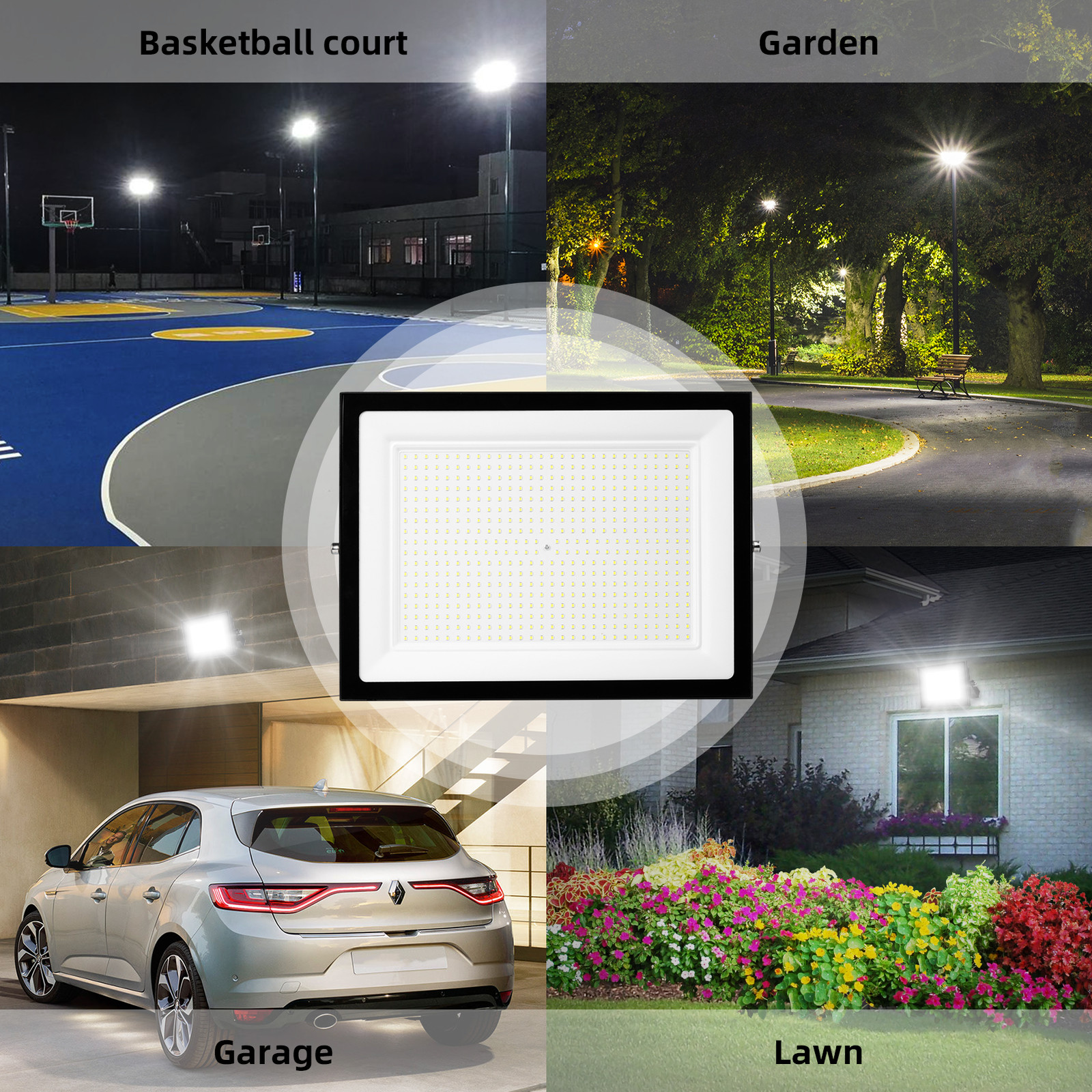 3PACK 500W LED Flood Light Outdoor Garden Lamp Yard Security Landscape Spotlight