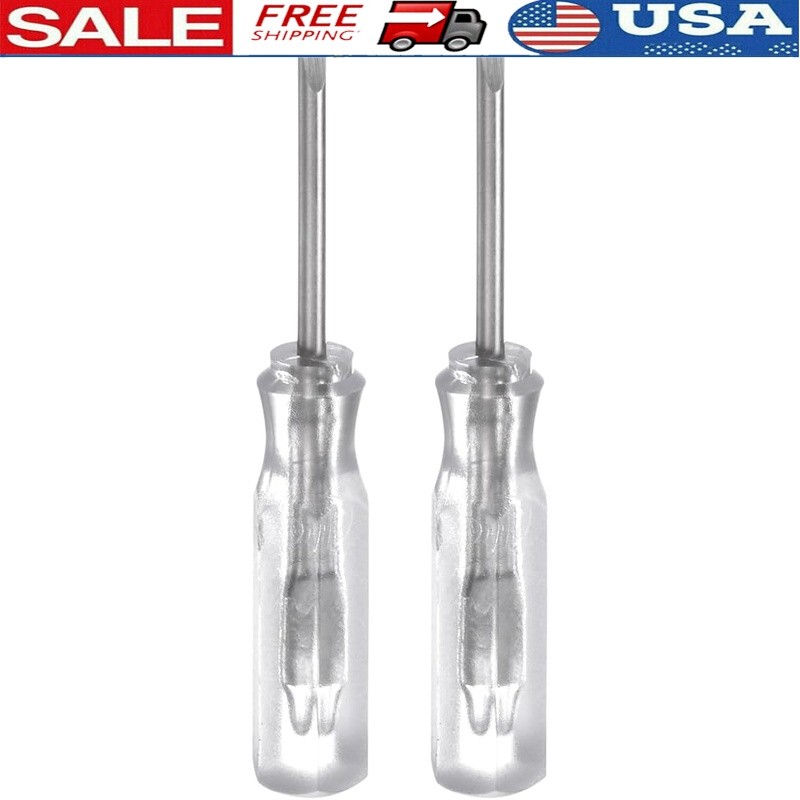 2Pcs Mini Magnetic Flat Head Screwdriver 1.5mm Electronics Jewelry Repairs New